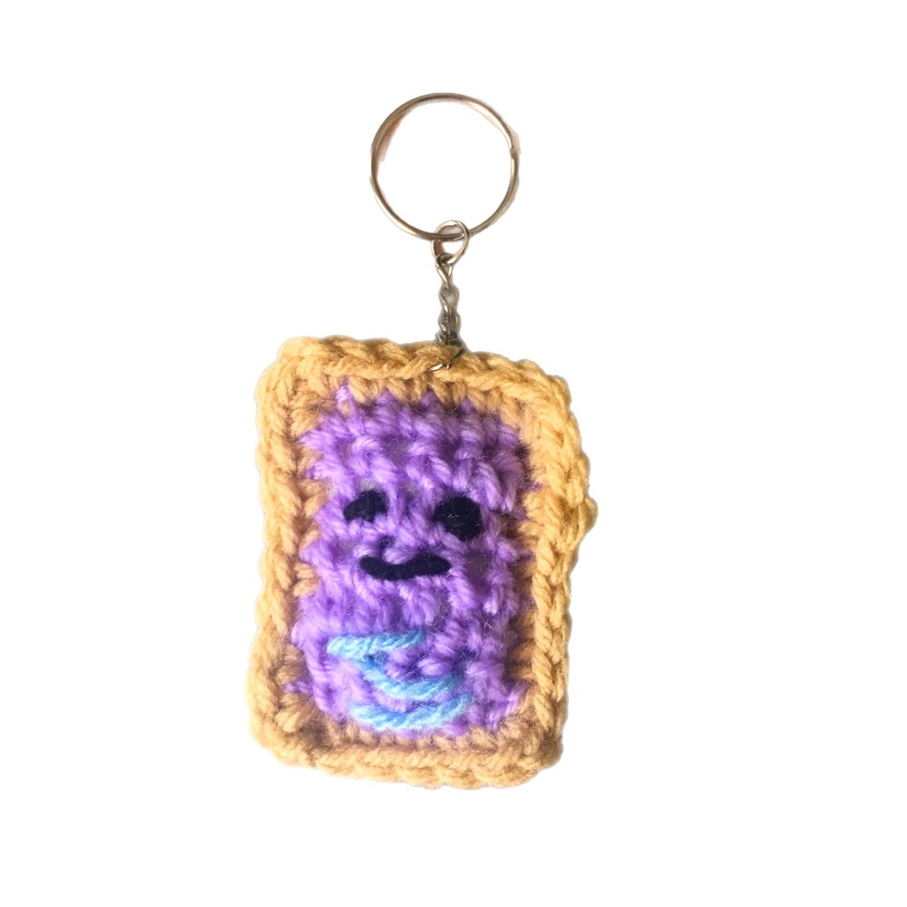 Crochet Toaster Pastry Keychain